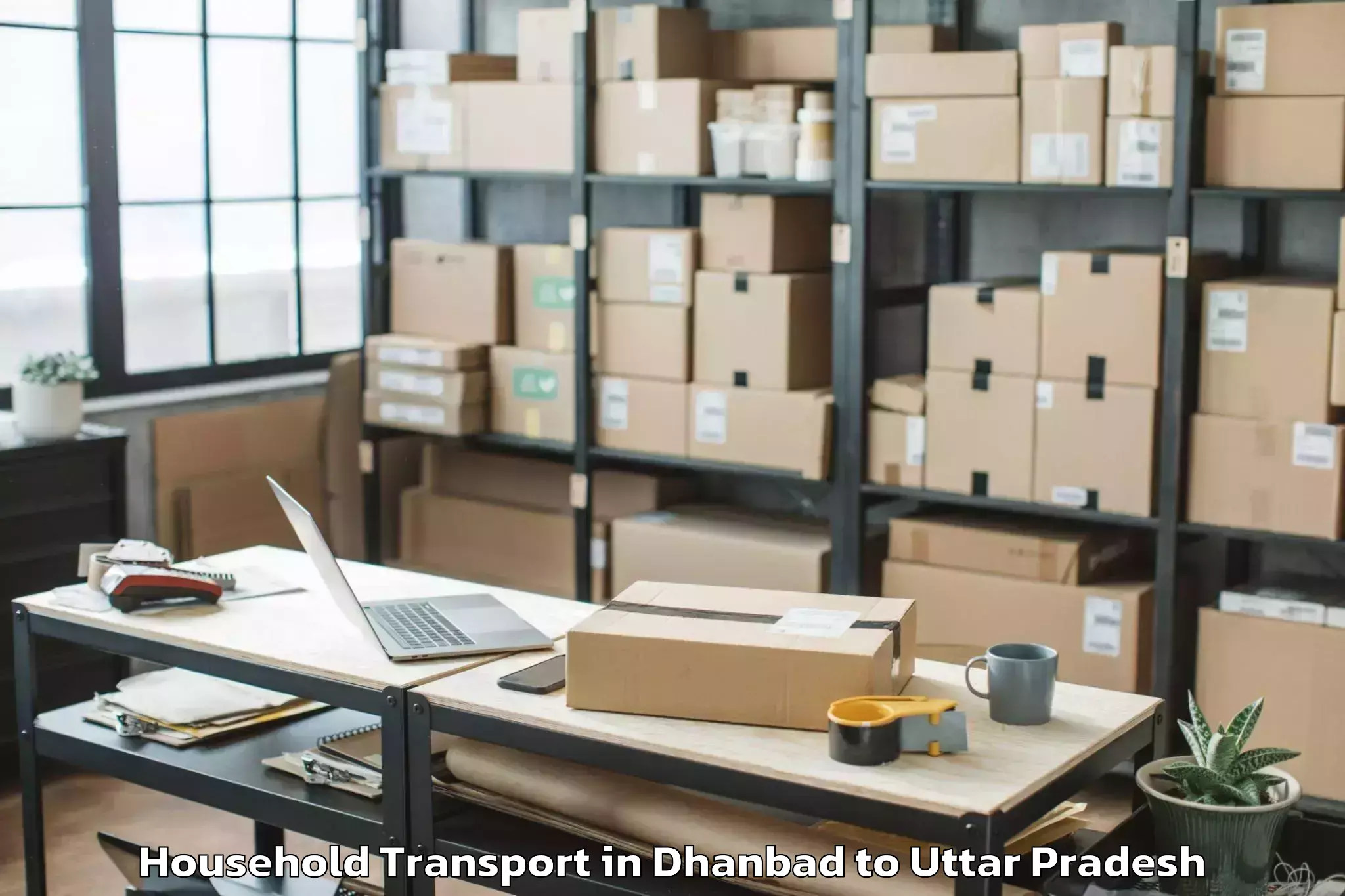 Top Dhanbad to Bahua Household Transport Available